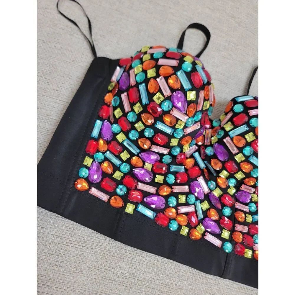 ClubWear Rhinestone Cropped XL - Picture 4 of 9